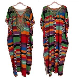 Women’s Kaftan Dress Swim Beach Cover Up Multiple Color One Size Fit Most S-XXL